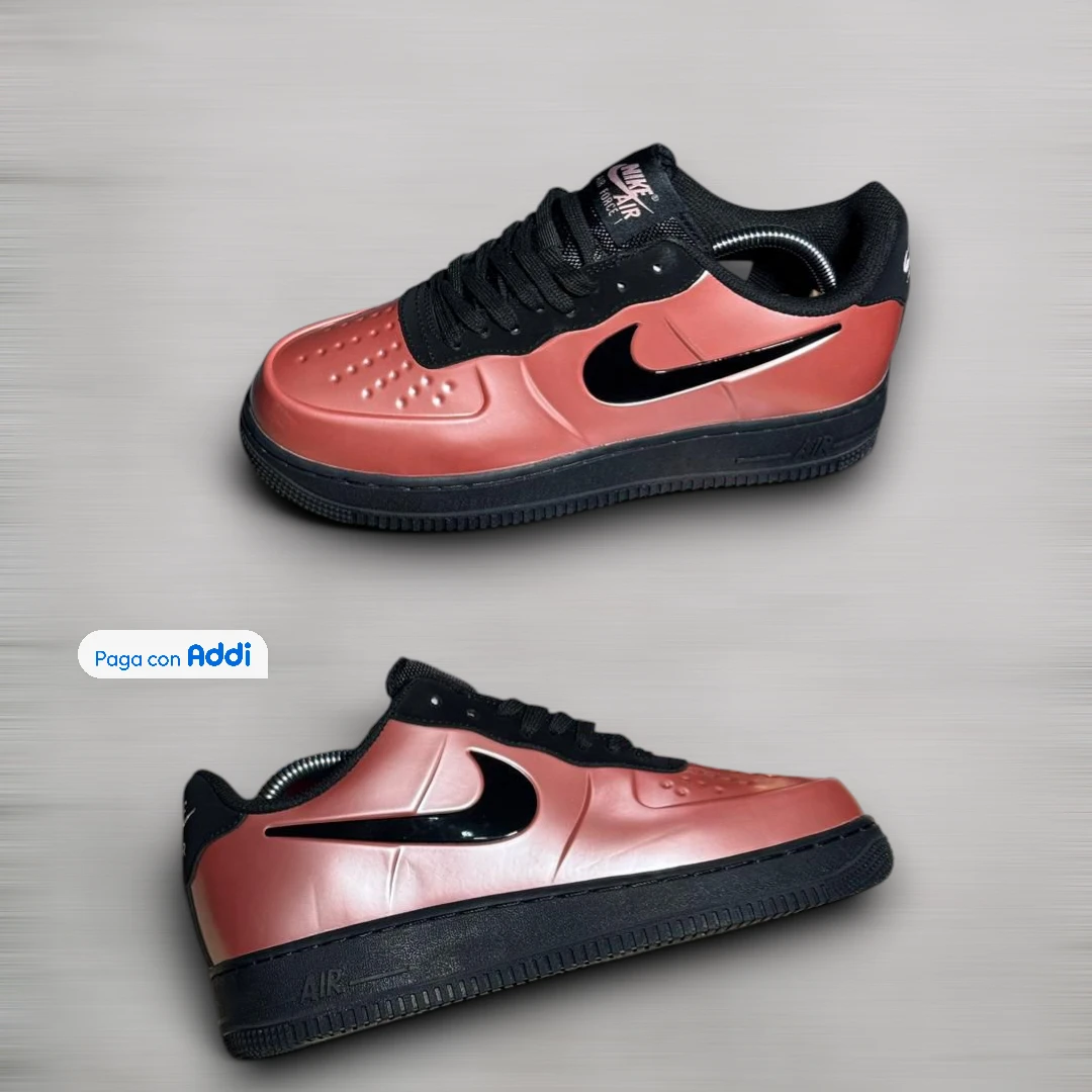 Nike Air Force 1 Foamposite hombre salmon negro tenis importados Colombia calidad 1.1