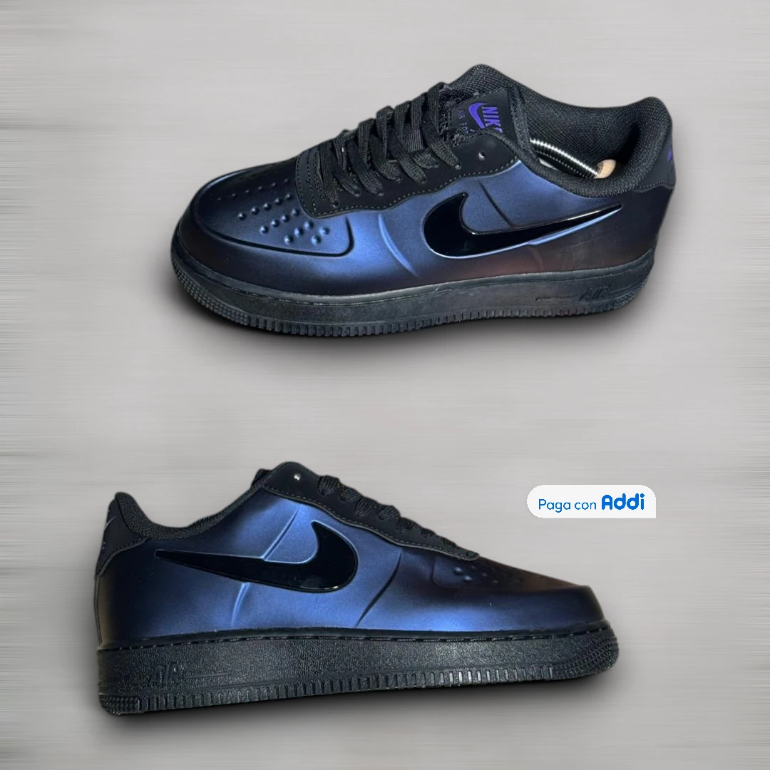Nike Air Force 1 Foamposite hombre morado azul negro tenis importados Colombia calidad 1.1