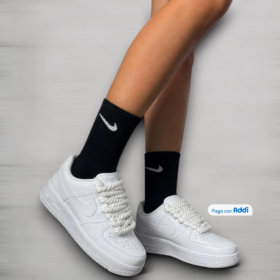 Nike Air Force 1 tejida mujer blanco – tenis urbanos femeninos importados Colombia 1.1
