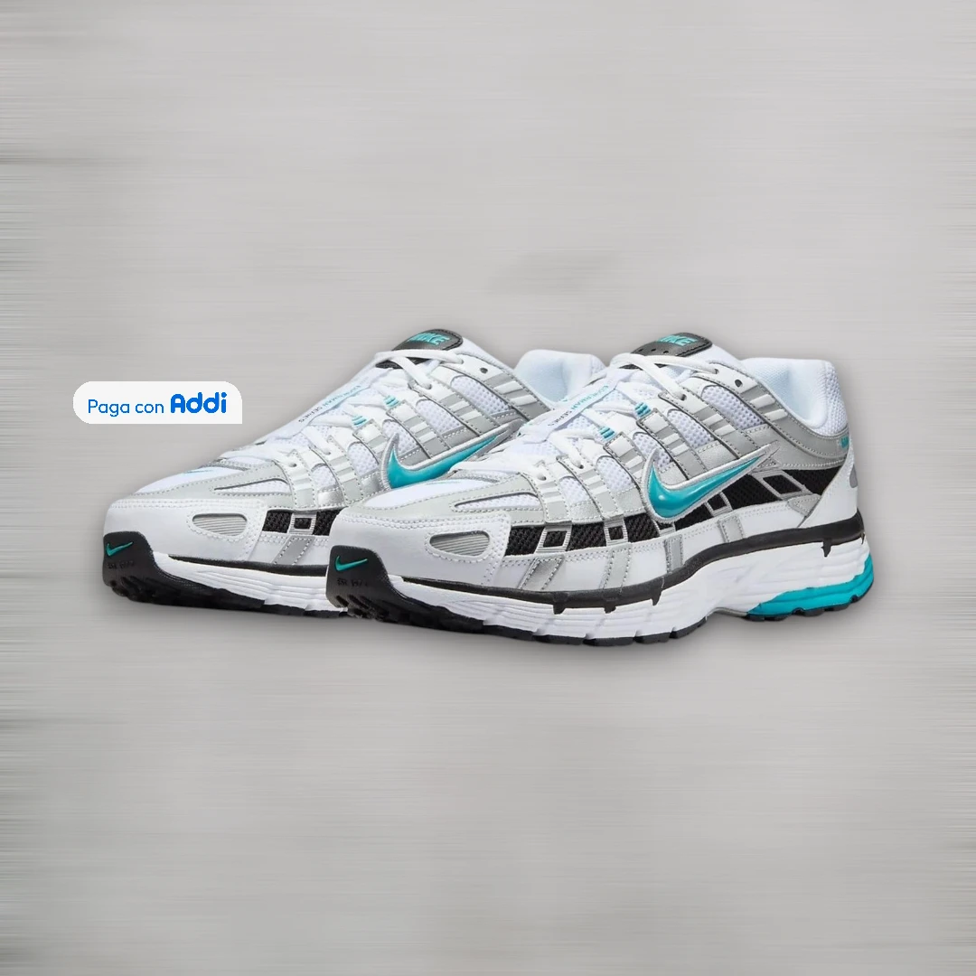 Tenis Nike P6000 blanco negro azul estilo running urbano con comodidad superior y diseño dinámico