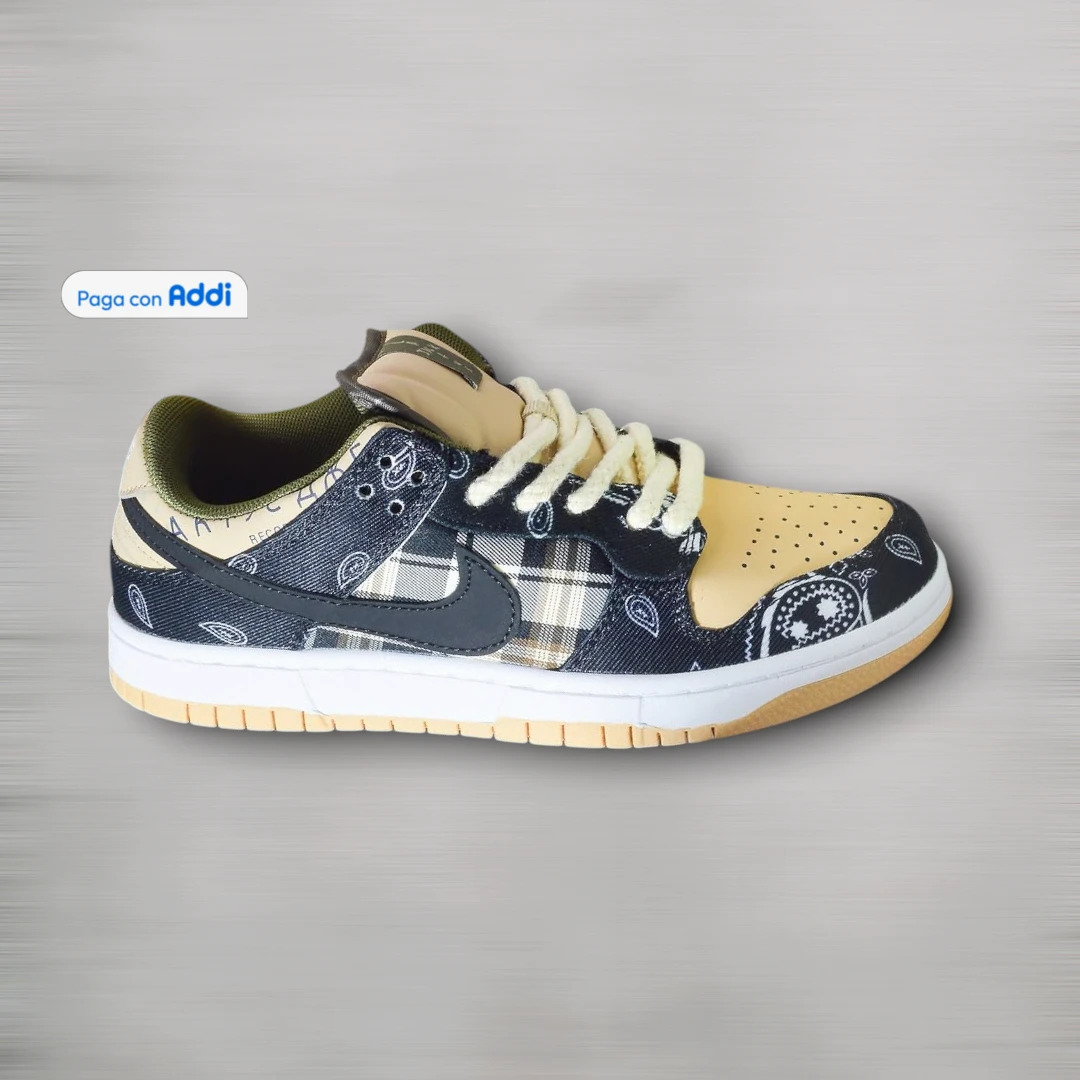 Tenis Nike SB café estilo denim urbano para skate y uso casual, con diseño texturizado y suela resistente