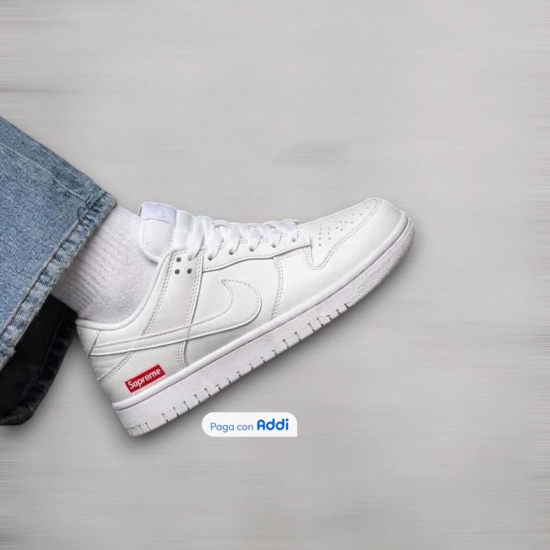 Tenis Nike SB Supreme blanco estilo skate urbano para caminar con diseño moderno, comodidad y suela resistente
