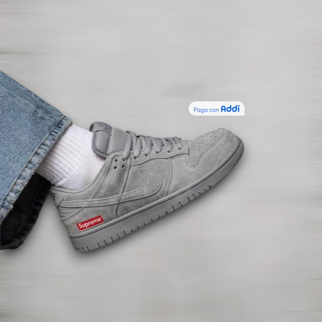 Tenis Nike SB Supreme gris estilo skate urbano para caminar con diseño moderno, comodidad y suela resistente
