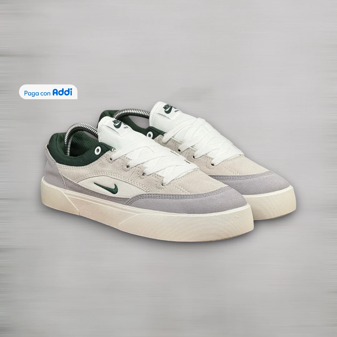 Tenis Nike SB blanco verde para skate y uso diario con comodidad superior y estilo streetwear