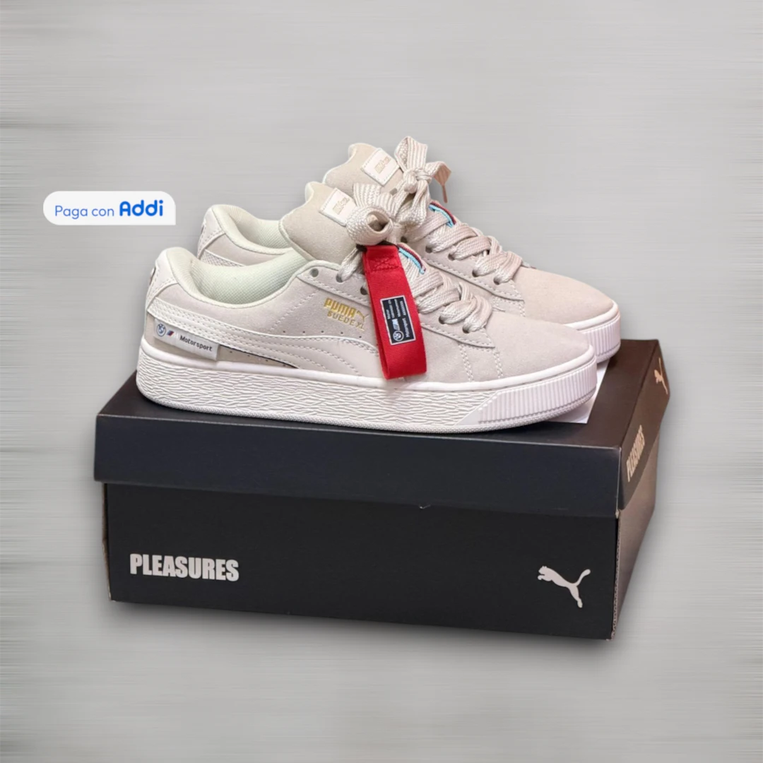 Tenis Puma Suede XL hombre blanco estilo casual para uso diario con máxima comodidad