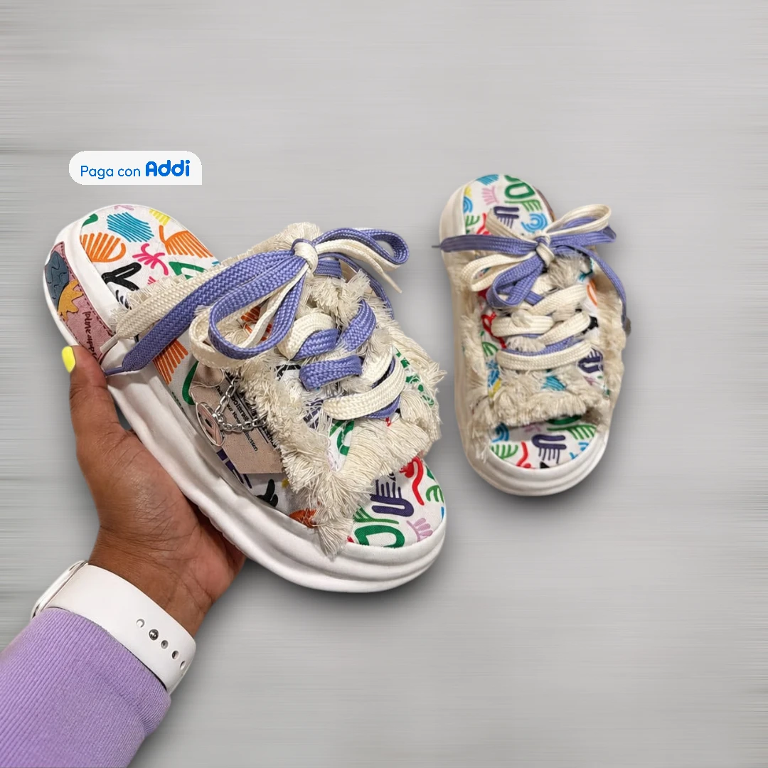 Sandalias 1.1 flores y morado para mujer con diseño exclusivo, comodidad y estilo moderno