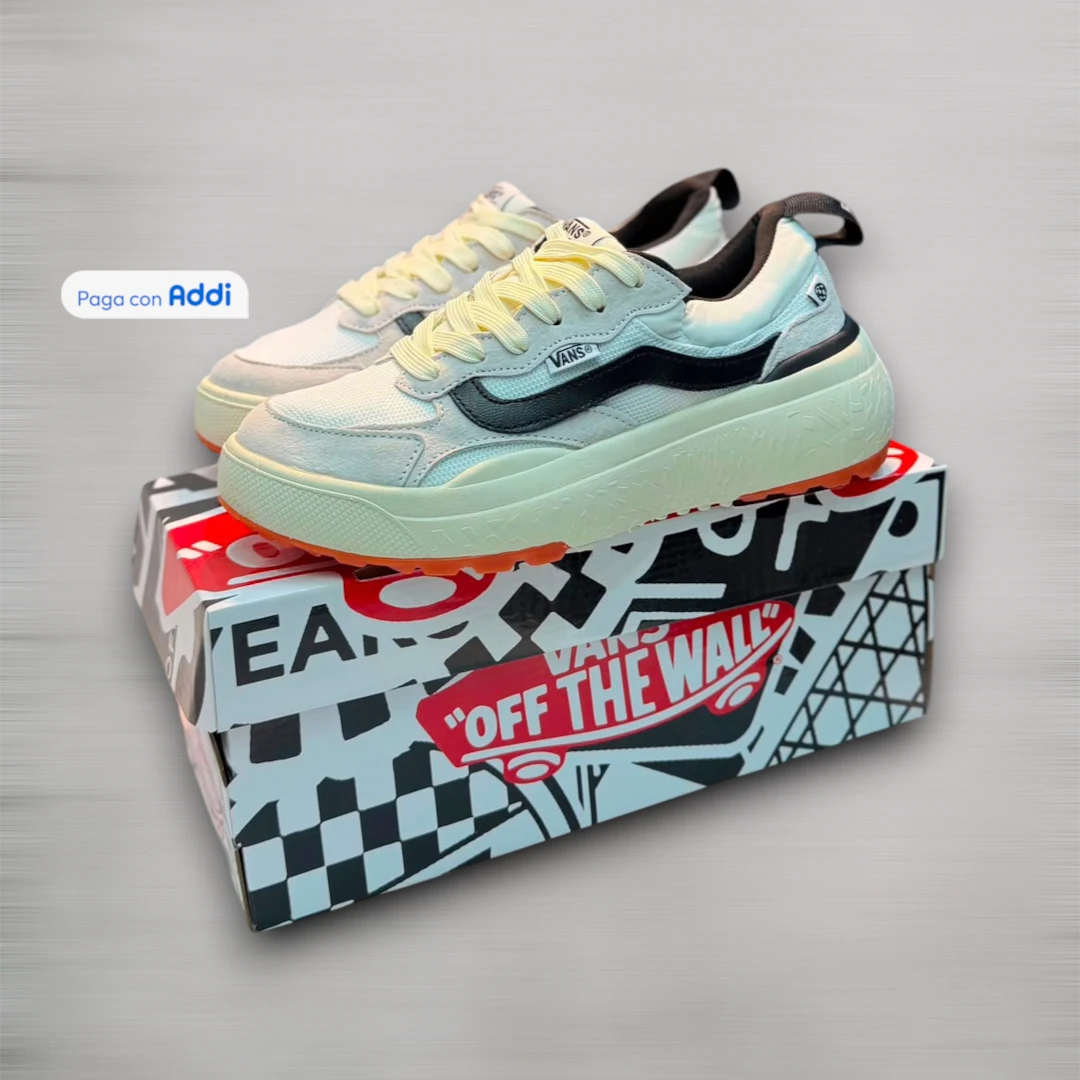 Tenis Vans hombre blanco negro beige estilo urbano para uso diario con comodidad premium