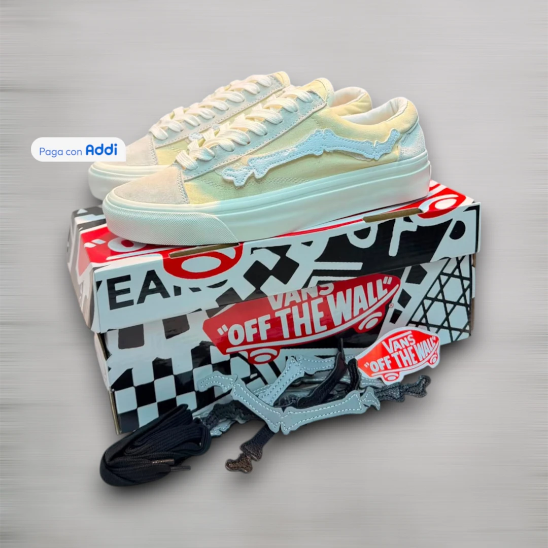 Tenis Vans hombre blanco hueso estilo skate con diseño minimalista y comodidad